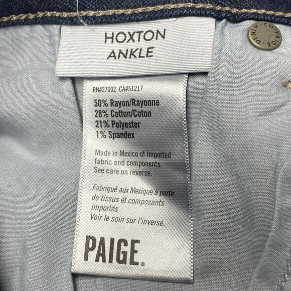 Paige Hoxton Jeans Dark Blue Ankle Skinny Women’s Size 27 - Picture 4 of 13